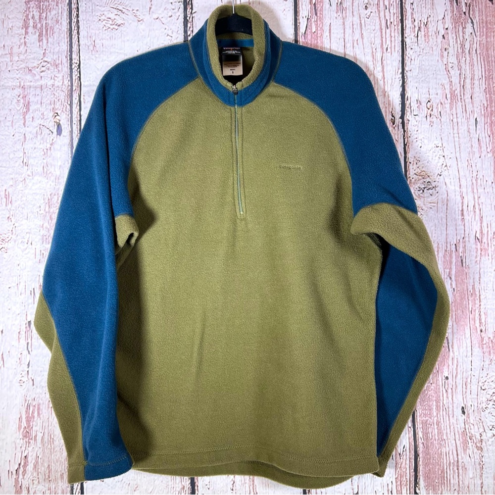 Patagonia Capilene Two Tone Fleece 1/4 Zip Pullover Sweater EUC Size Small